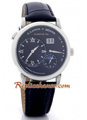 A. Lange and Sohne Lange 1 MoonPhase Leather Wristwatch ALANGE05