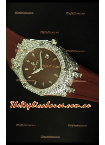 Audemars Piguet Royal Oak Ladies Timepiece in Brown 