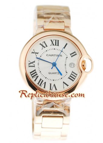 Ballon Blue De Cartier Pink Gold Wristwatch CTR16