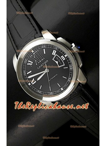 Calibre De Cartier Swiss Automatic Watch in Black Dial