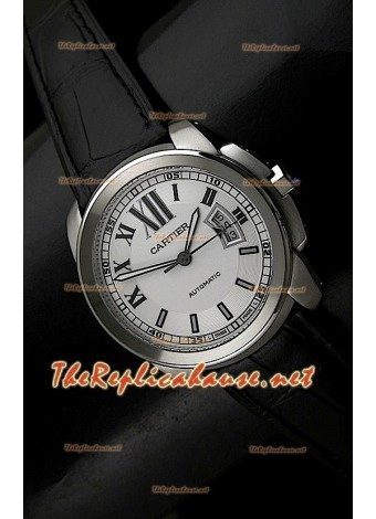 Calibre De Cartier Swiss Automatic Watch in White Dial