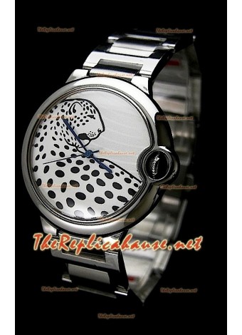Ballon De Cartier Swiss Replica Watch with Panthere Imprint on Dial