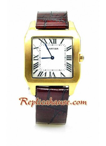 Cartier Dumont Leather Wristwatch CTR90