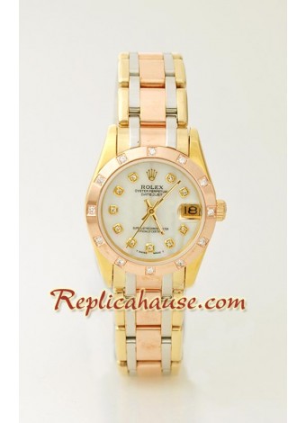 Rolex DateJust - Three Tone MidSize Wristwatch ROLX363