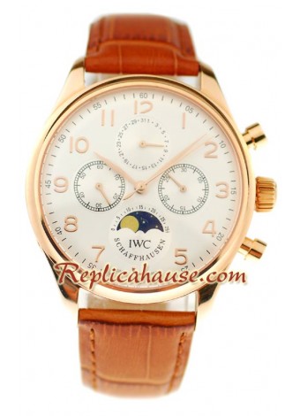 IWC Portuguese Perpetual Calander Swiss Wristwatch IWC141