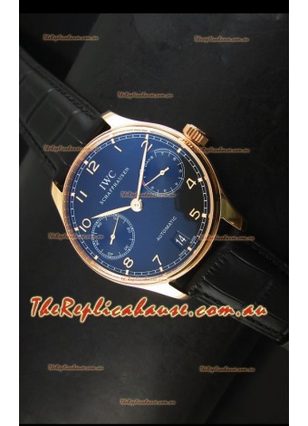 IWC Portugieser IW500702 Swiss Automatic Watch in Black Dial - Updated 1:1 Mirror Replica  