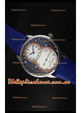 Jaquet Droz Grande Seconde Watch in Blue Grand Feu paillonné-enameled Dial