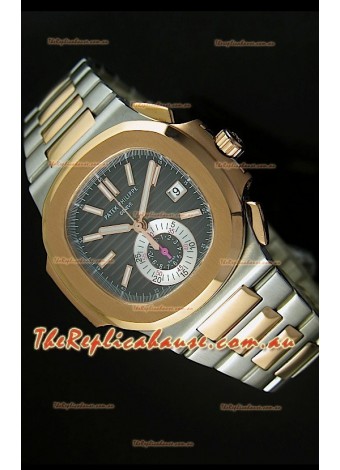 Patek Philippe Nautilus 5980 Chronograph Swiss Two Tone Watch - 1:1 Mirror Replica