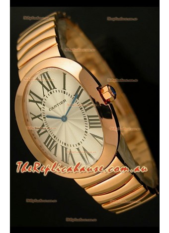 Cartier Baignoire Japanese Replica Watch in Yellow Gold