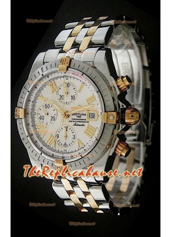 Breitling Chronomat Evolution Two Tone Watch in Roman Numerals