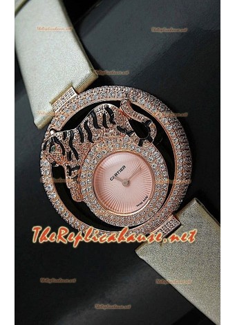 Le Cirque Animalier de Cartier Swiss Replica Watch with Genuine Swarovski Crystals
