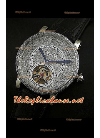 Cartier Calibre Tourbillon Watch with Diamonds Dial