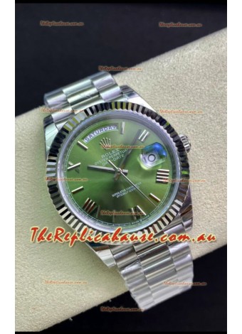 Rolex Day Date Presidential M228239-0033 904L Steel 40MM - Olive Green Dial 1:1 Mirror Quality Watch