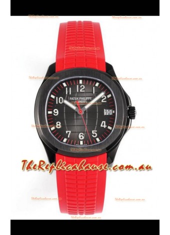 Patek Philippe Aquanaut 5167 Black Venom Edition 1:1 Mirror Replica Watch - Red Strap