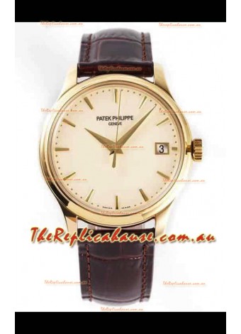 Patek Philippe #Ref 5227J in White Dial 1:1 904L Yellow Gold Casing 904L Steel Swiss Watch  