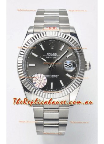 Rolex Datejust Cal.3235 Movement Swiss Watch 1:1 Mirror Replica 904L Steel 41MM - Grey Dial 