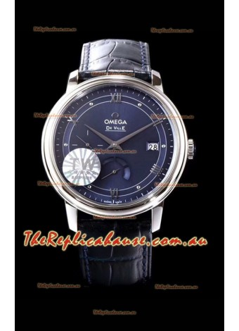 Omega De Ville Prestige Power Reserve 904L Steel 1:1 Mirror Swiss Timepiece Blue dial