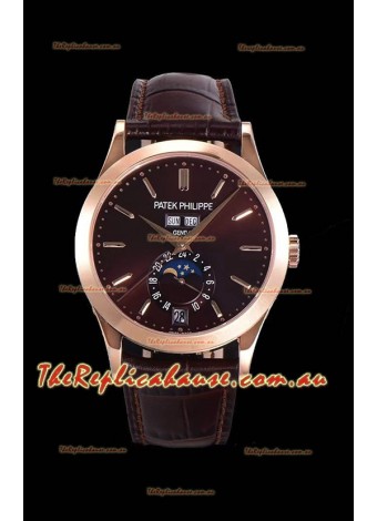 Patek Philippe Annual Calendar 5396R-012 Complications Swiss Replica Watch in Brown Dial 