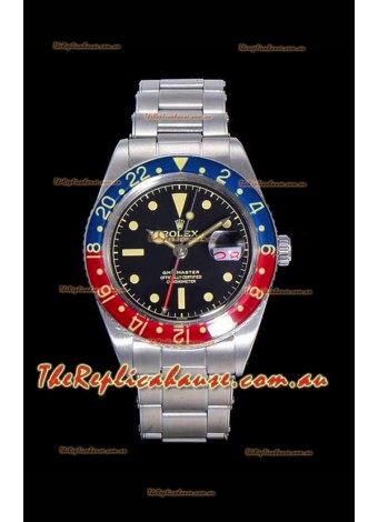 Rolex GMT Master 1675 PEPSI Vintage Edition Swiss Replica Timepiece 