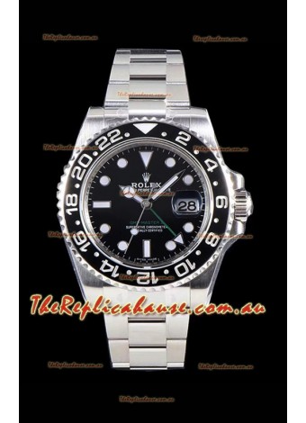 Rolex GMT Master II 116710LN Ceramic Bezel Cal.3186 Movement Swiss Replica - Ultimate 904L Steel Timepiece