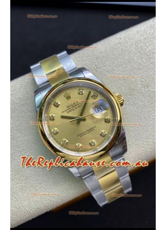 Rolex Datejust 126203 36MM Swiss 1:1 Mirror Replica Watch in 904L Steel - Gold Dial
