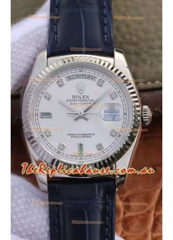 Rolex Day Date 904L Steel Casing Watch in Steel Dial 36MM - 1:1 Mirror Quality 