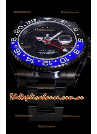 Rolex GMT Swiss "Titan Revenge" Black and Blue Swiss Replica Watch Swiss ETA 3186 Movement 