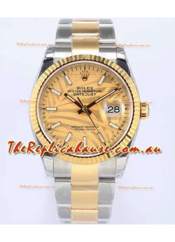 Rolex Datejust Palm Motif Dial 36MM Cal.3135 Movement Swiss Replica Watch in 904L Two Tone Casing