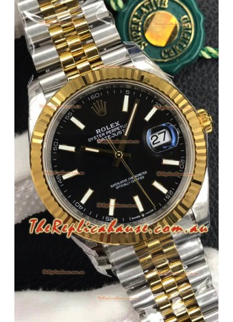 Rolex Datejust 126333 41MM Cal.3135 Swiss 1:1 Mirror Replica Watch in 904L Black Dial 
