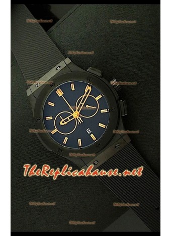 Hublot Vendome Chronograph PVD Japanese Watch - Yellow Markers