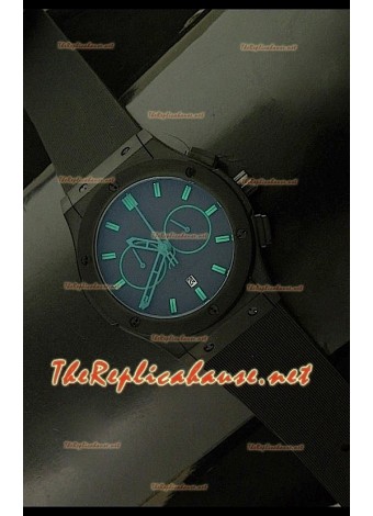 Hublot Vendome Chronograph PVD Japanese Watch - Green Markers