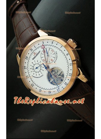 Jaeger LeCoultre Duometre Chronograph Watch in Rose Gold