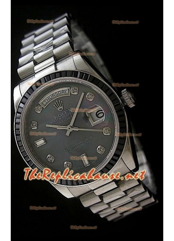 Rolex DayDate Swiss Replica Watch in Pearl Dial 