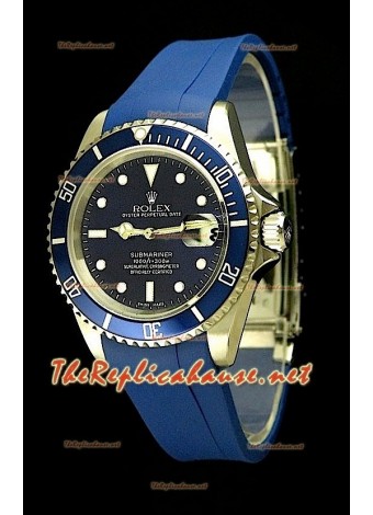 Rolex Submariner 11610 Swiss Watch with Blue Rubber Strap