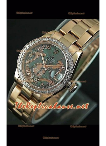 Rolex Datejust Ladies Swiss Watch in Rose Gold Casing 31MM