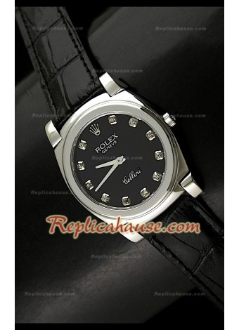 Rolex Cellini Swiss Quartz Replica Watch in Black Face