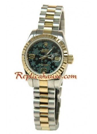 Rolex Floral Motif Datejust Ladies Wristwatch ROLX652