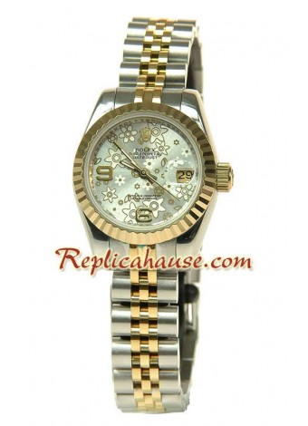 Rolex Floral Motif Datejust Ladies Wristwatch ROLX654