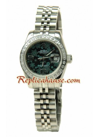 Rolex Floral Motif Datejust Ladies Wristwatch ROLX657