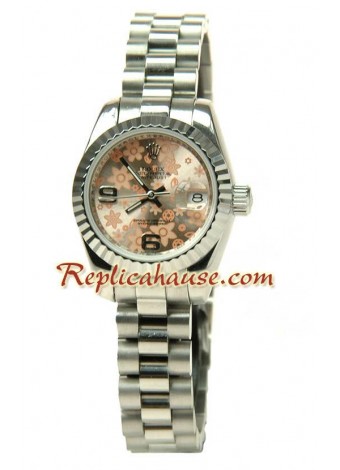 Rolex Floral Motif Datejust Ladies Wristwatch ROLX659
