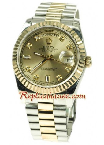 Rolex Day Date Two Tone Swiss Wristwatch ROLX175