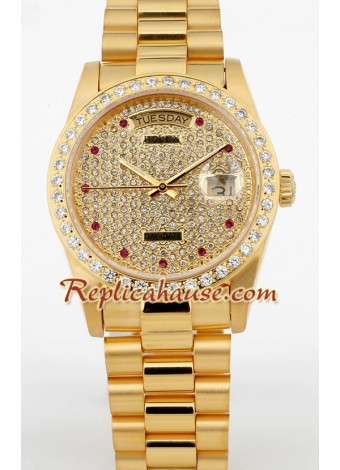 Rolex Day Date Gold Diamond ROLX142