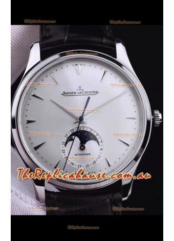 Jaeger LeCoultre Master Ultra Thin Moon Stainless Steel 1:1 Mirror Replica Timepiece 