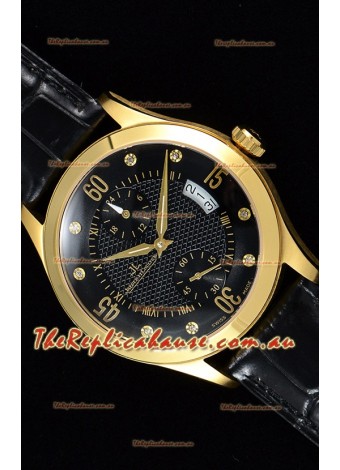 Jaeger LeCoultre Master Control Yellow Gold Swiss Replica Timepiece 