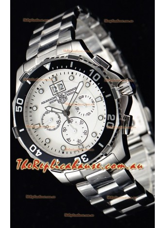 Tag Heuer Aquaracer Chronograph Swiss Quartz White Dial Timepiece 