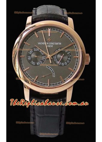 Vacheron Constantin Traditionnelle Day Date Pink Gold Swiss Replica Timepiece 