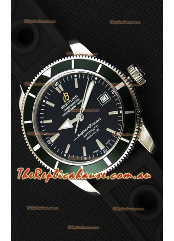 Breitling SuperOcean Heritage II B20 42MM Black Dial Green Bezel Swiss Replica Watch - 1:1 Mirror Edition