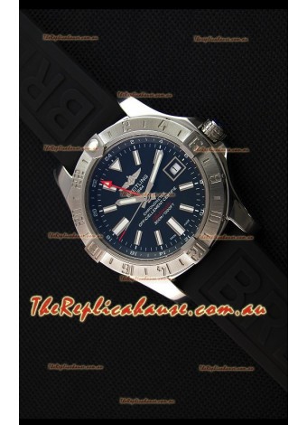 Breitling Avenger II GMT Swiss 1:1 Mirror Replica Watch in Black Dial 