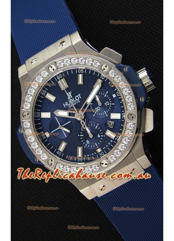 Hublot Big Bang Blue Steel Blue Dial Swiss Replica Watch 1:1 Mirror Replica
