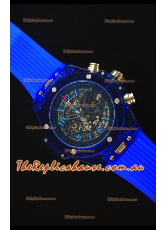 Hublot Big Bang Unico Blue Sapphire Quartz Replica Watch 45MM